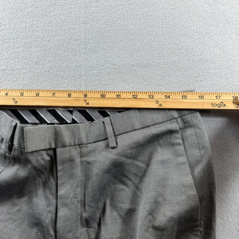 Banana Republic Modern Slim Fit Men 32x32 Gray Micro Pattern Dress Pants